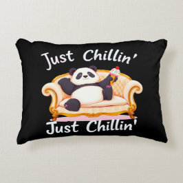 Cojín Decorativo Manténgase tranquilo y chillón con helado