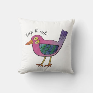 Cojín Decorativo Mantenlo lindo pájaro