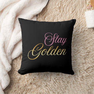 Cojín Decorativo Mantente Dorado Letra Pink & Gold