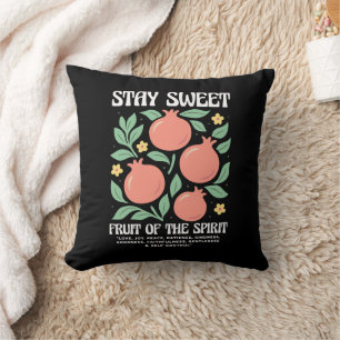 Cojín Decorativo Mantente Dulce Fruta Del Espíritu Fruto Pomegranat