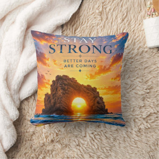 Cojín Decorativo Mantente Fuerte Inspirador Motivacional