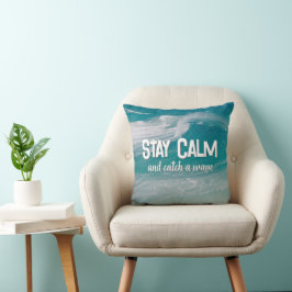 Cojín Decorativo Mantente tranquilo Ocean Wave