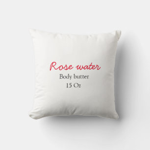 Cojín Decorativo Mantequilla corporal de rosa añade tu nombre de te