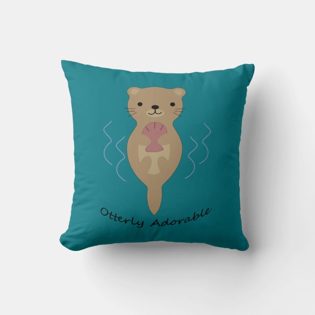 Cojín Decorativo Mantequilla graciosa totalmente adorable (Anverso)