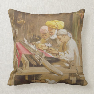 Cojín Decorativo Mantones de la cachemira: El tejer, 1863