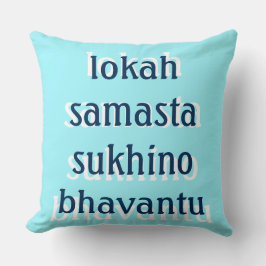 Cojín Decorativo Mantra: lokah samasta sukhino bhavantu