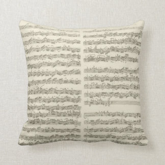 Cojín Decorativo Manuscrito de la música de Bach, 2da habitación