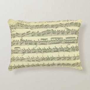 Cojín Decorativo Manuscrito de la música de Bach Partita para el