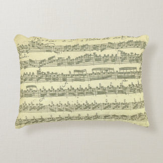 Cojín Decorativo Manuscrito de la música de Bach Partita para el