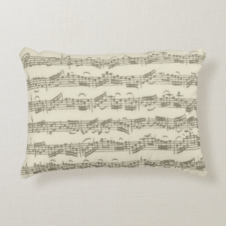 Cojín Decorativo Manuscrito de la música de la habitación del