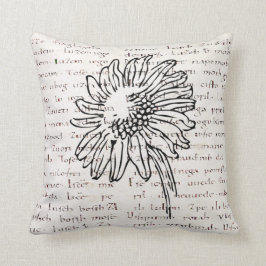 Cojín Decorativo Manuscrito moderno de los ilustraciones de los