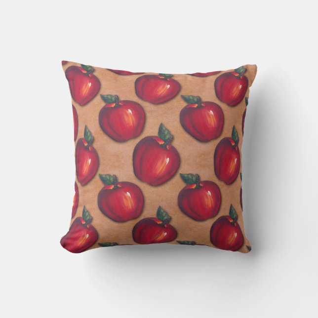 Cojín Decorativo Manzanas rojas Brown (Anverso)