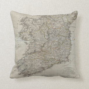 Cojín Decorativo Mapa 1804 de Irlanda