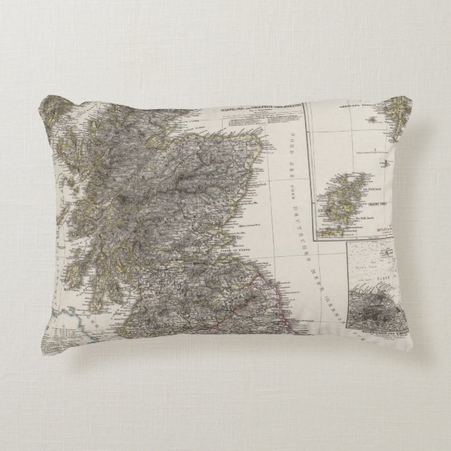 Cojín Decorativo Mapa 2 del atlas de Escocia (Anverso)