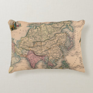 Cojín Decorativo Mapa antiguo antiguo inspirado (11)