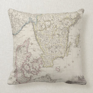 Cojín Decorativo Mapa antiguo de Escandinavia