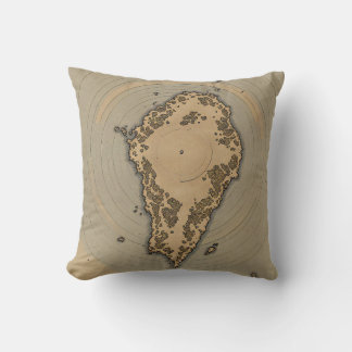 Cojín Decorativo Mapa Antiguo de Isla de Cartografía Fantástica Vin