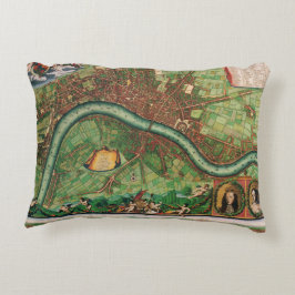 Cojín Decorativo Mapa Antiguo de las Calles de Londres por Johannes