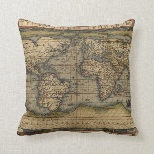Cojín Decorativo Mapa antiguo del mundo