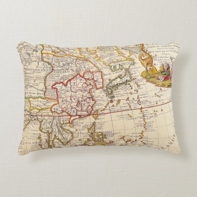 Cojín Decorativo Mapa antiguo inspirado (6) (Anverso)