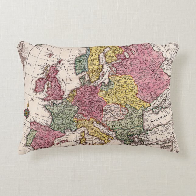 Cojín Decorativo Mapa antiguo inspirado (9) (Anverso)