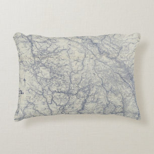 Cojín Decorativo Mapa auto 2 de los rastros del funcionario 1925 de