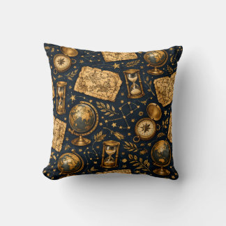 Cojín Decorativo Mapa Celestial Vintage y Patrón de Astronomía