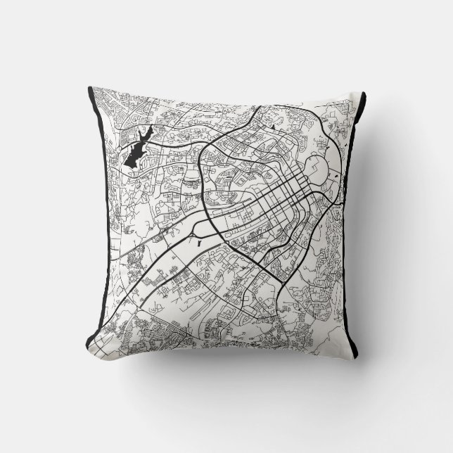 Cojín Decorativo Mapa de Abuja Nigeria (Anverso)