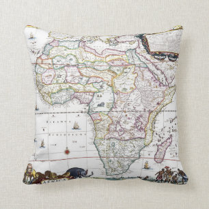 Cojín Decorativo Mapa de África el 1696