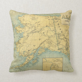 Cojín Decorativo Mapa de Alaska
