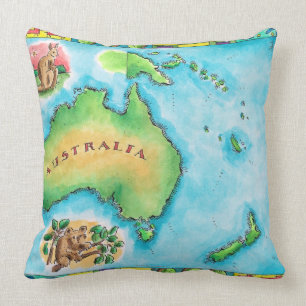 Cojín Decorativo Mapa de Australia