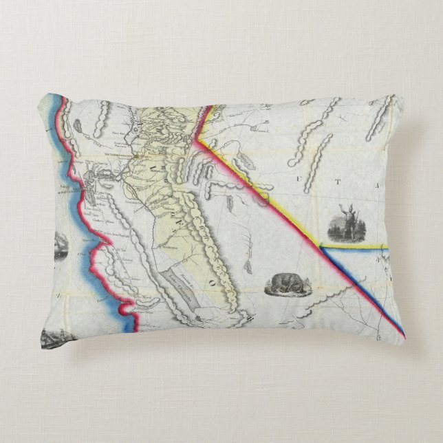 Cojín Decorativo Mapa de California (Anverso)