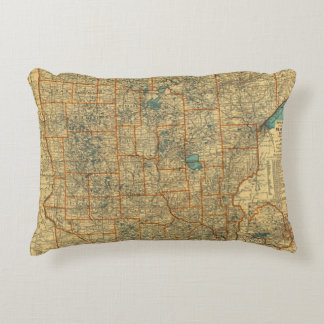 Cojín Decorativo Mapa de camino de Minnesota