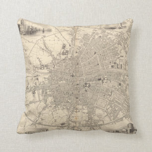 Cojín Decorativo Mapa de Dublín, Irlanda