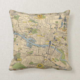 Cojín Decorativo Mapa de Glasgow, Inglaterra