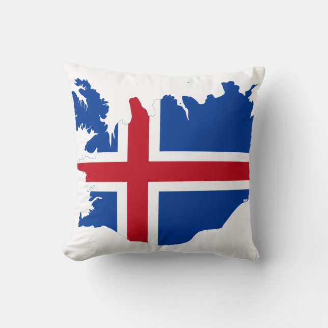 COJÍN DECORATIVO MAPA DE ISLANDIA (Anverso)