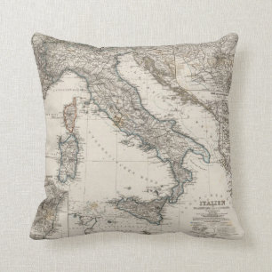 Cojín Decorativo Mapa de Italia por Stieler
