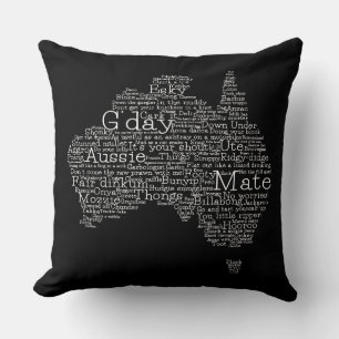 Cojín Decorativo Mapa de jerga de Australia