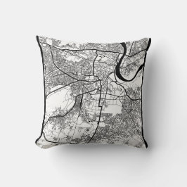 Cojín Decorativo Mapa de la ciudad de Agra Uttar Pradesh