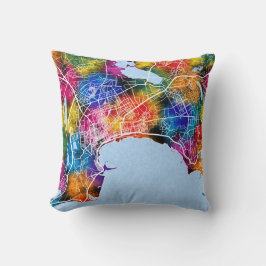 Cojín Decorativo Mapa de la ciudad de Azerbaiyán en Bakú