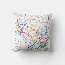 Cojín Decorativo Mapa de la ciudad de Bayannur en China