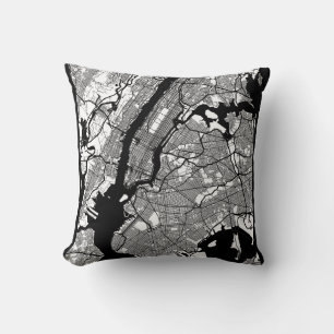Cojín Decorativo Mapa de la ciudad de Nueva York Nueva York