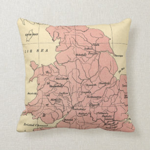 Cojín Decorativo Mapa de la guerra de los rosas