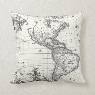 Cojín Decorativo Mapa de las Américas 1669 Pillow