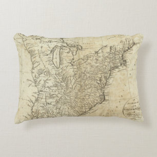 Cojín Decorativo Mapa de los Estados Unidos de América