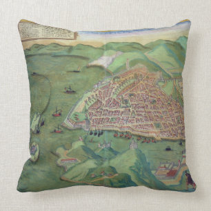 Cojín Decorativo Mapa de Marsella, de 'Civitates Orbis Terrarum