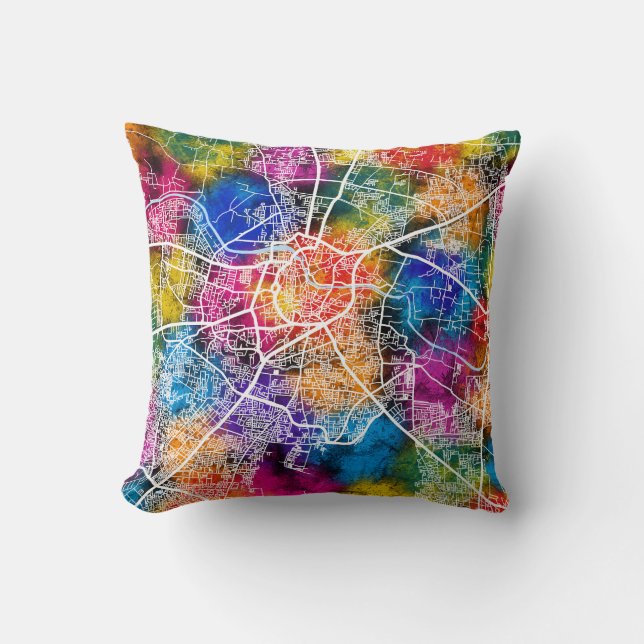 Cojín Decorativo Mapa de Nashik Maharashtra (Anverso)