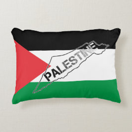 Cojín Decorativo Mapa de Palestina Libre con bandera palestina