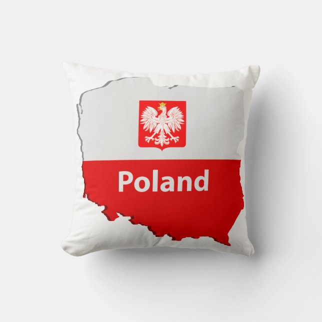 Cojín Decorativo Mapa de Polonia (Anverso)