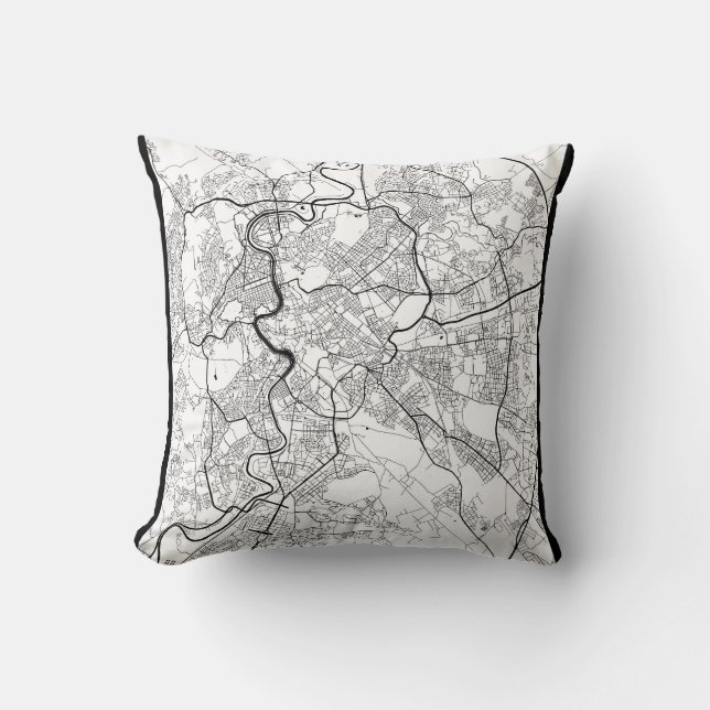 Cojín Decorativo Mapa de Roma Italia (Anverso)